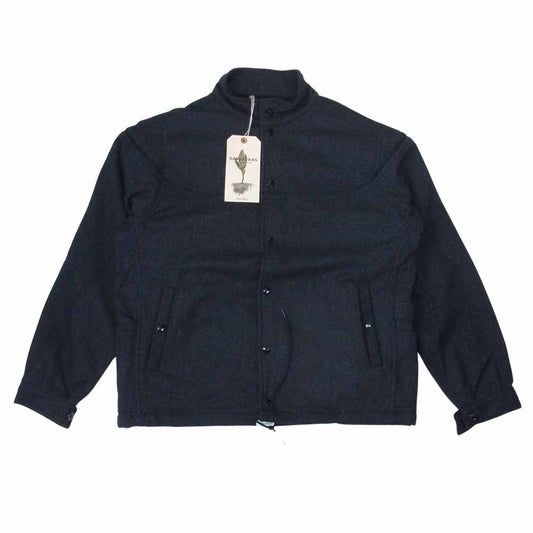 SASAFRAS ササフラス SF-201701 Gardener Cap Jacket Herrinbone Blanket ガーデナー キャップ ジャケット ヘリンボーン ブランケット チャコール系 L【新古品】【未使用】【中古】