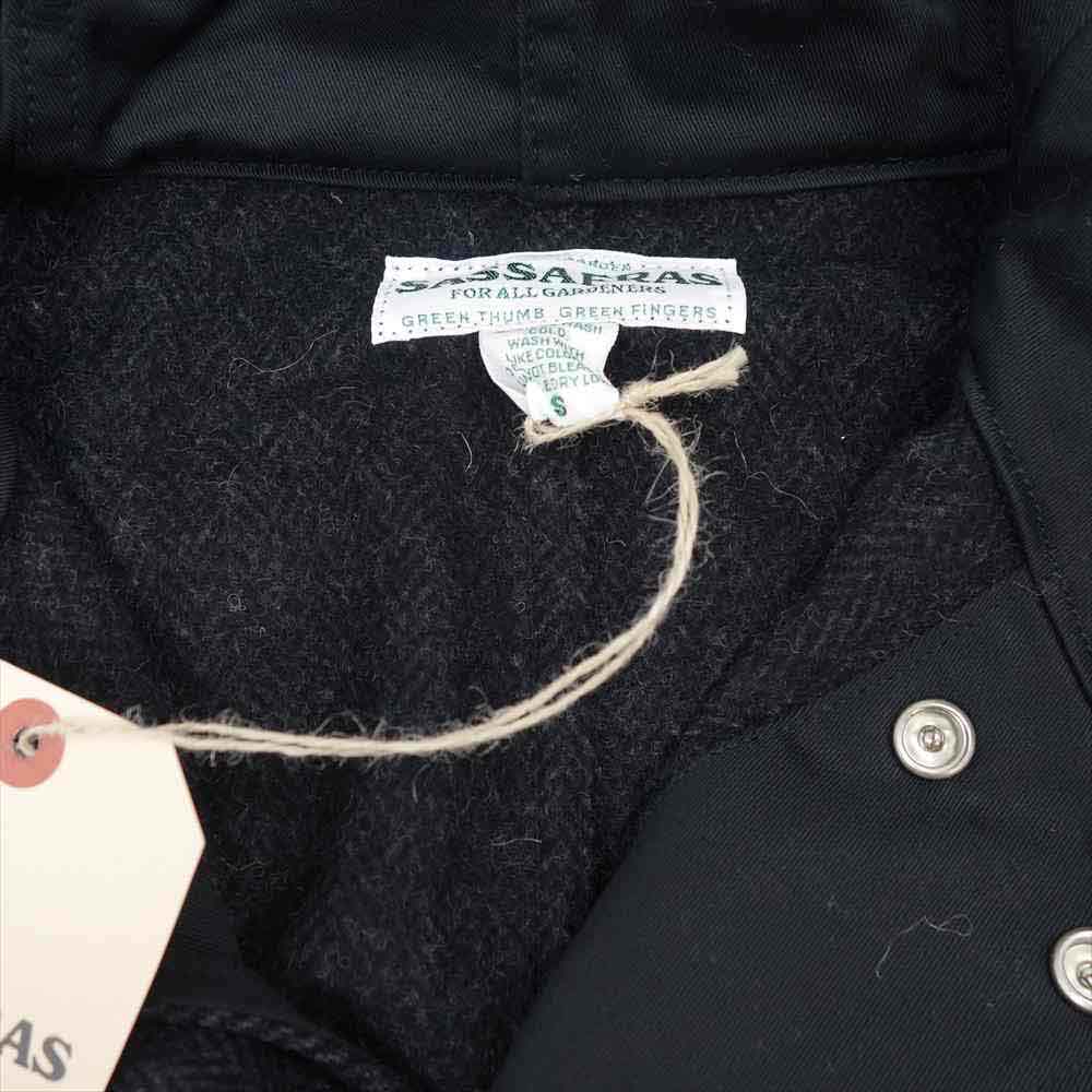 SASAFRAS ササフラス SF-201704 Blower Bud TP Jacket Herrinbone Blanket ブロワー バド TP ジャケット ヘリンボーン ブランケット ジャケット チャコール系 S【新古品】【未使用】【中古】