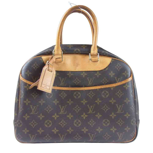 LOUIS VUITTON ルイ・ヴィトン M47270 01年製 モノグラム ドーヴィル 手提げ ボウリングバッグ ハンドバッグ ブラウン系【中古】