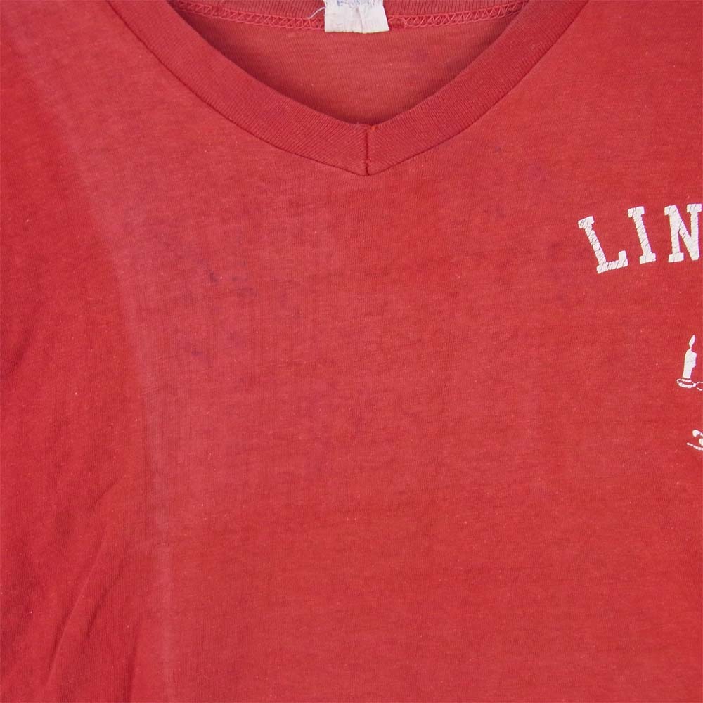 Champion チャンピオン ヴィンテージ 60s ランナーズ IN Ｃ ランタグ Vネック 半袖 Tシャツ レッド系【中古】