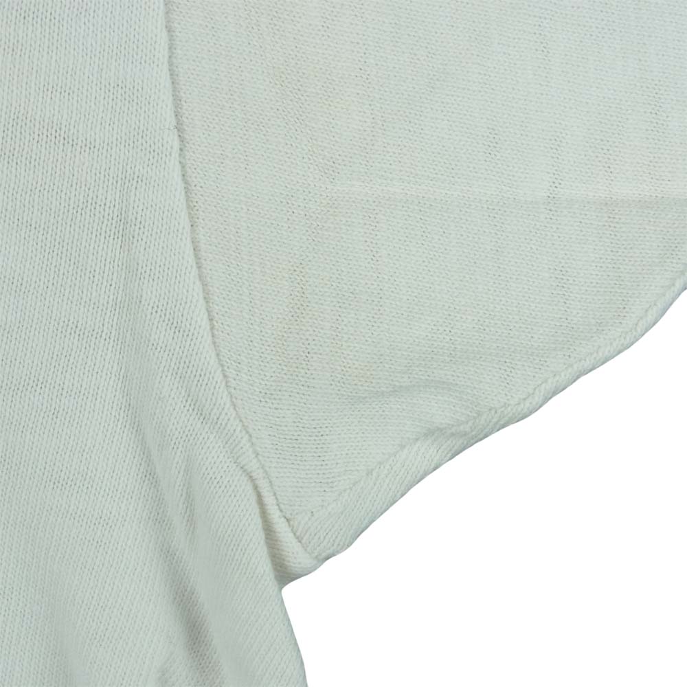 Champion チャンピオン ヴィンテージ 70s 80s バータグ プリント 半袖 Tシャツ コットン オフホワイト系 XL【中古】