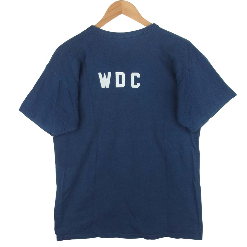Champion チャンピオン ヴィンテージ 80s トリコタグ バックプリント 半袖 Tシャツ コットン ネイビー系 XL【中古】