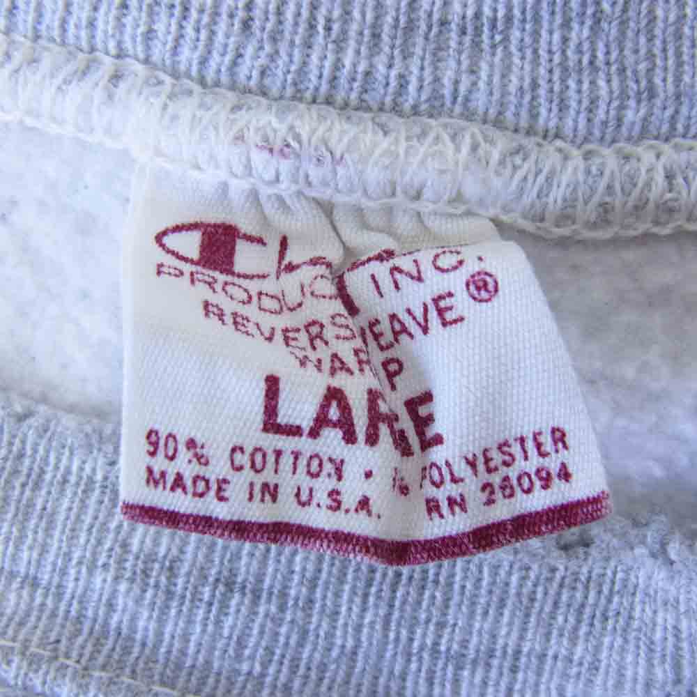 Champion チャンピオン ヴィンテージ 70ｓ 80s 単色タグ 染み込み グレー系 L【中古】