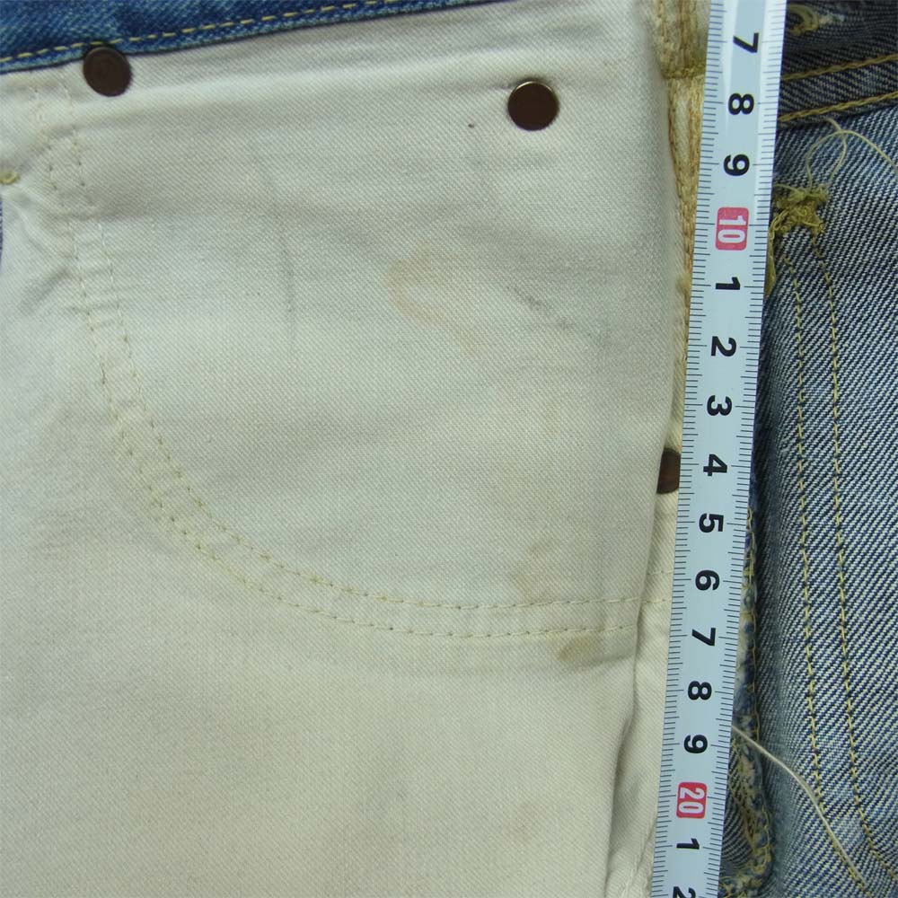 Lee リー 50s 60s 101B サイド黒タグ デニム パンツ アメリカ製 インディゴブルー系 33【中古】
