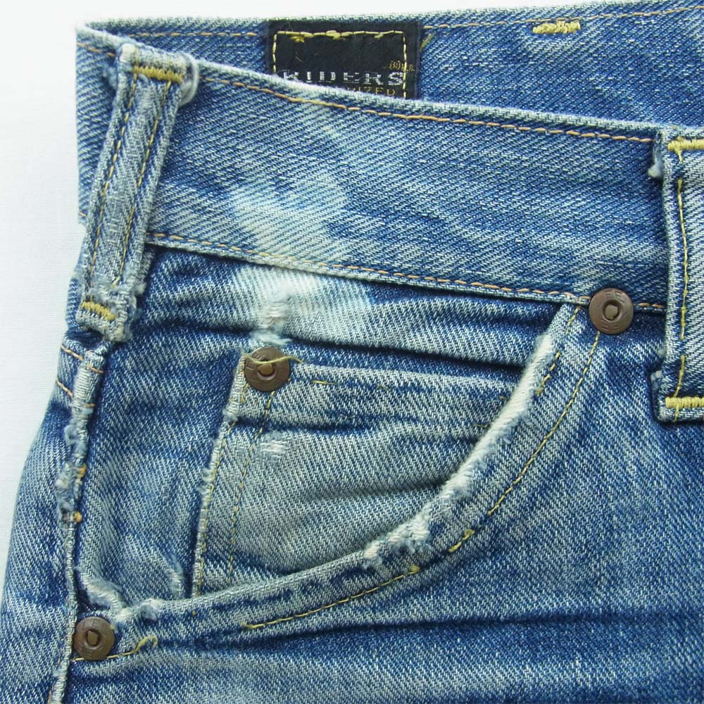 Lee リー 60s  ジップ サイド黒タグ デニム パンツ アメリカ製 インディゴブルー系 31【中古】
