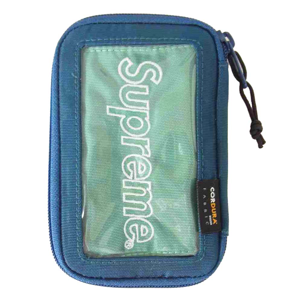Supreme シュプリーム 19AW Small Zip Pouch スモール ジップ ポーチ ブルー系【美品】【中古】