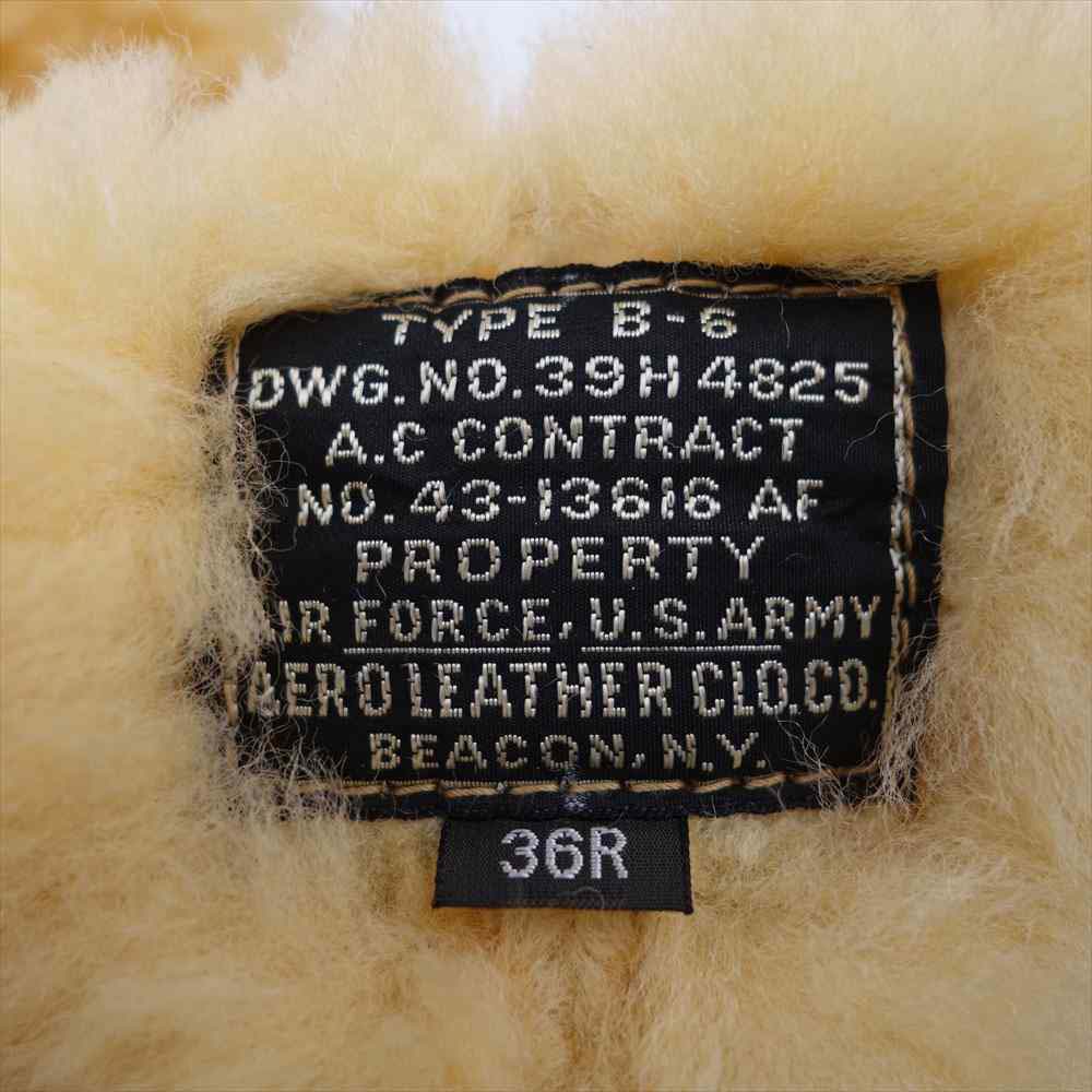 THE FEW ザフュー Contract No. 43-13616 B-6 AERO LEATHER SIDE ZIP エアロレザー 実名復刻 レザー フライト ジャケット 36R【中古】