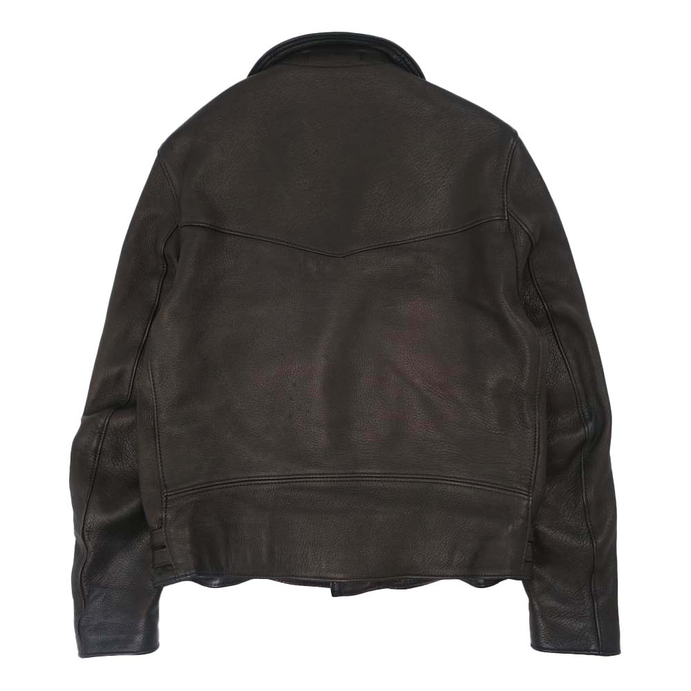 Lewis Leathers ルイスレザー 391 LIGHTNING ライトニング シープスキン ダブル レザー ライダース ジャケット ダークブラウン系 42【中古】