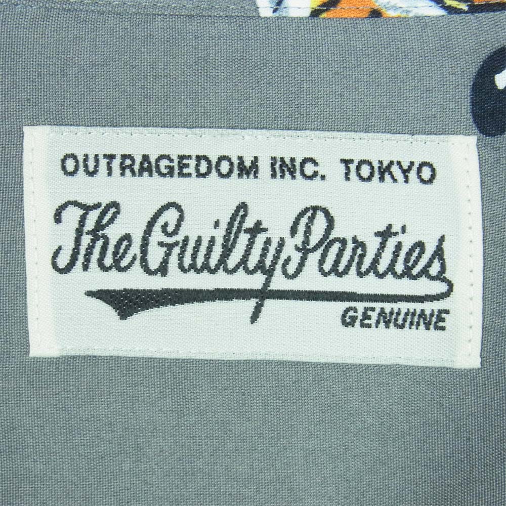 WACKO MARIA ワコマリア 21AW TIMLEHI-WM-HI24 TIM LEHI L/S HAWAIIAN SHIRT ティムリーハイ タイガー ハワイアン 長袖 シャツ グレー系 L【新古品】【未使用】【中古】