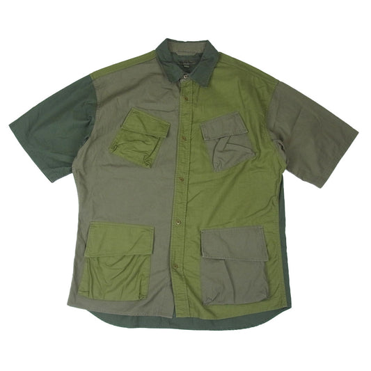 Nigel Cabourn ナイジェルケーボン 8040-00-11004 DESERT ARMY SHIRT S/S デザント アーミー 半袖 シャツ カーキ系【美品】【中古】