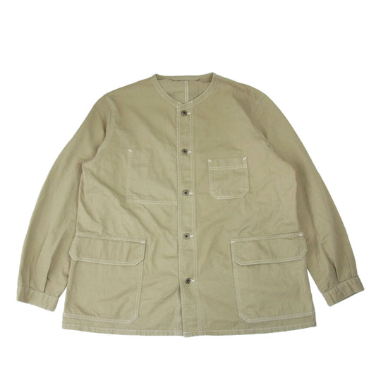 Nigel Cabourn ナイジェルケーボン 8043-00-30001 FRENCH WORK JACKET COTTON TWILL フレンチ ワーク ジャケット コットン ツイル ベージュ系 50【美品】【中古】