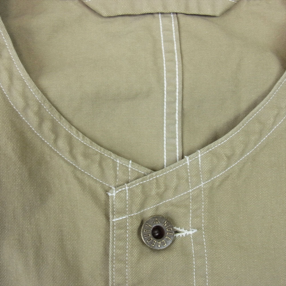 Nigel Cabourn ナイジェルケーボン 8043-00-30001 FRENCH WORK JACKET COTTON TWILL フレンチ ワーク ジャケット コットン ツイル ベージュ系 50【美品】【中古】