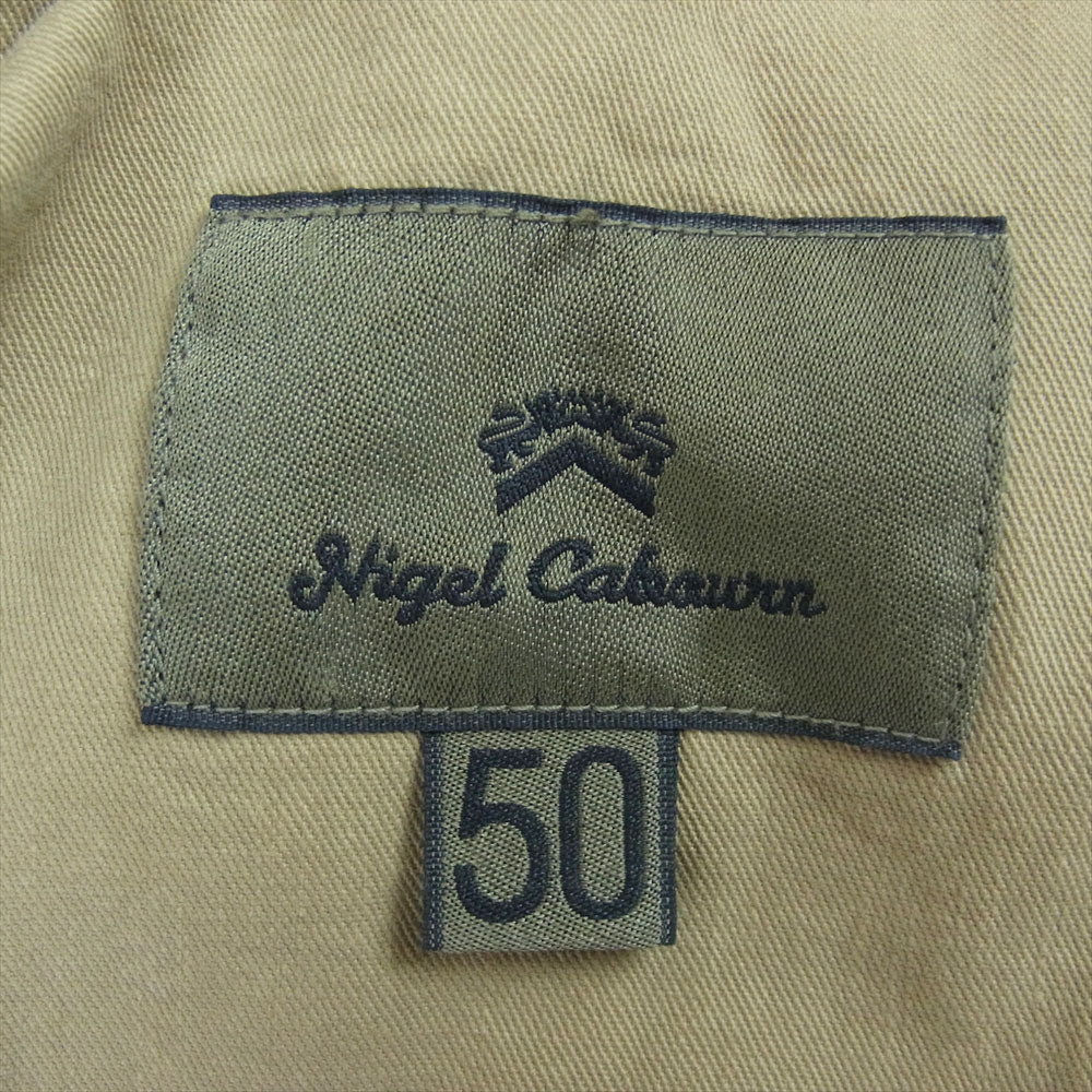 Nigel Cabourn ナイジェルケーボン 8043-00-30001 FRENCH WORK JACKET COTTON TWILL フレンチ ワーク ジャケット コットン ツイル ベージュ系 50【美品】【中古】
