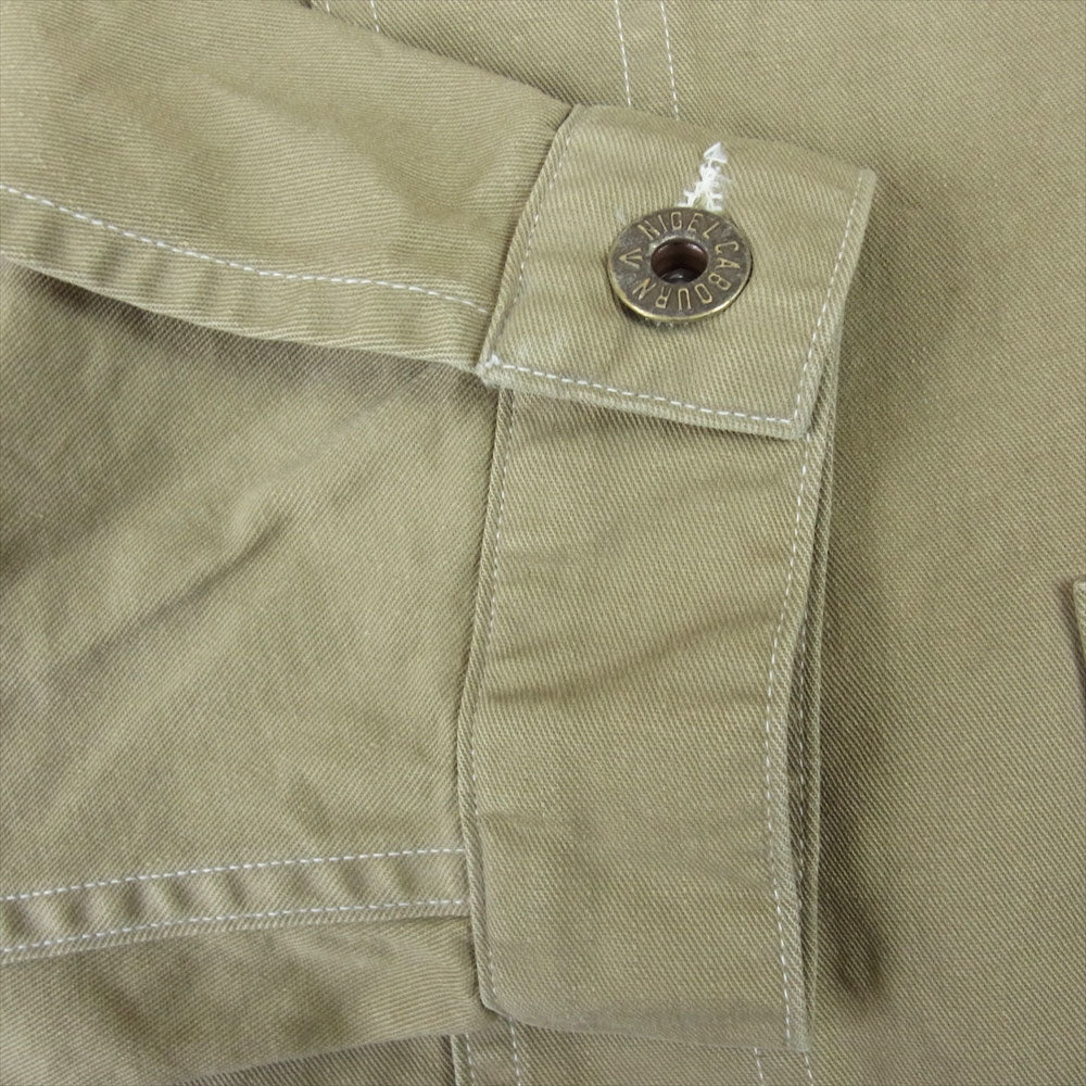 Nigel Cabourn ナイジェルケーボン 8043-00-30001 FRENCH WORK JACKET COTTON TWILL フレンチ ワーク ジャケット コットン ツイル ベージュ系 50【美品】【中古】