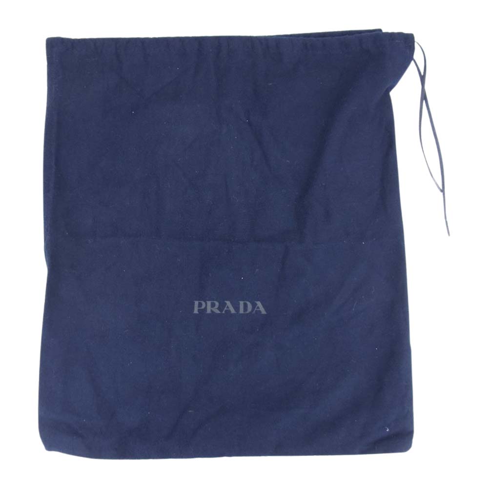 PRADA プラダ 20AW 2EE351 プレーントゥ レザー シューズ ブラック系 8.5【中古】