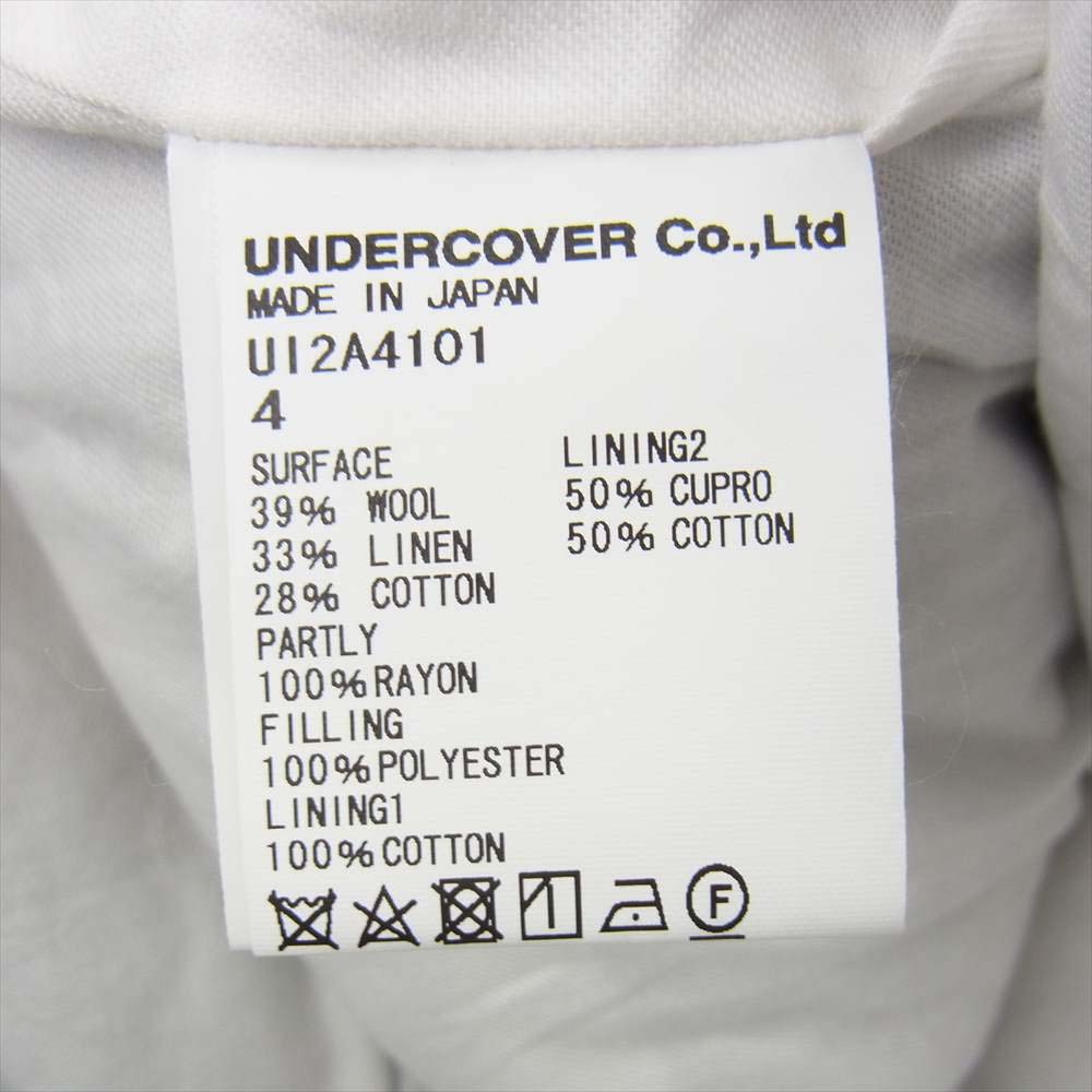 UNDERCOVER アンダーカバー 21AW UI2A4101 薄中綿 ユガミ BB ジャケット ブラック系 4【極上美品】【中古】