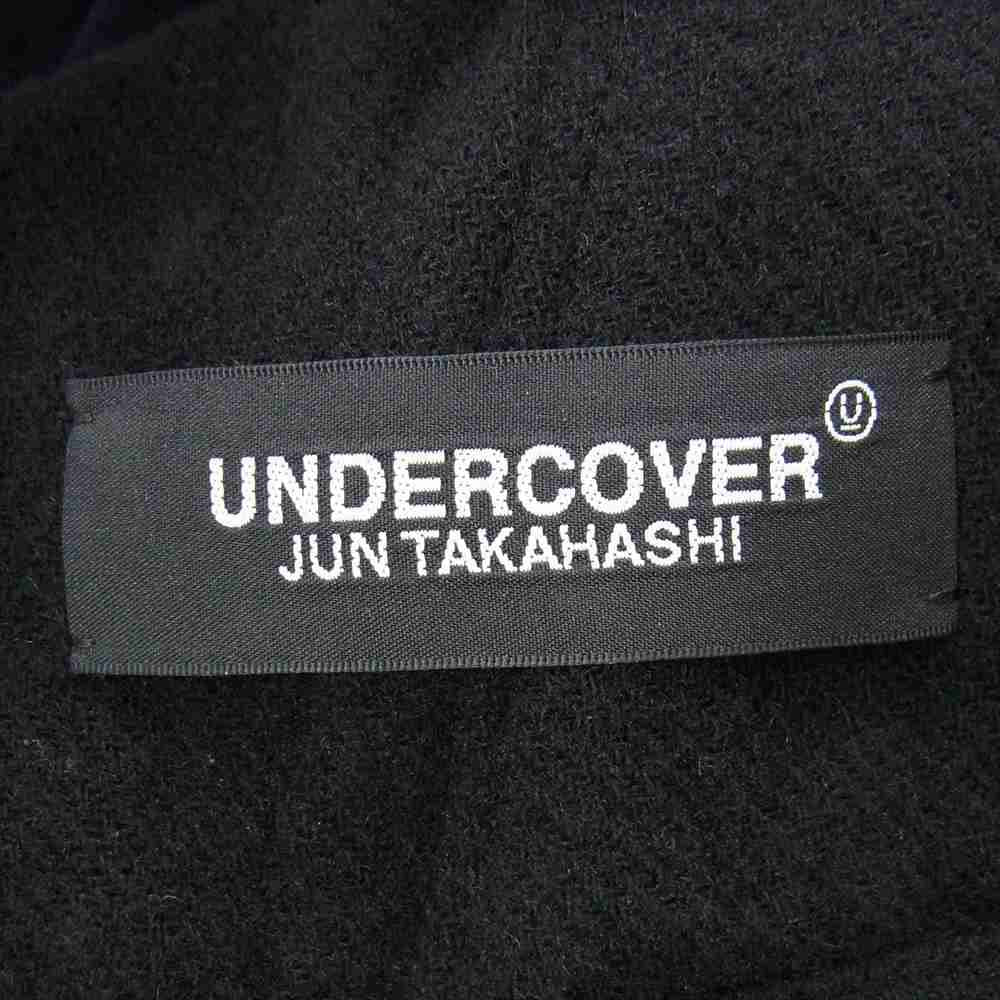 UNDERCOVER アンダーカバー 21AW UC2A4208 縮絨 ウール フード レイヤード ブルゾン ジャケット ネイビー系 ブラック系 4【新古品】【未使用】【中古】