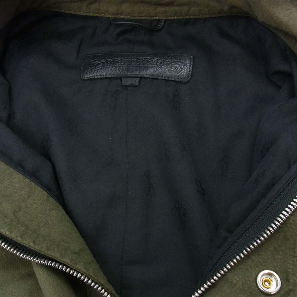 CHROME HEARTS クロムハーツ（原本無） CHERRY BOMB チェリー ボム クロスボール ボタン M65 加工 ミリタリー ジャケット カーキ系 XXL【美品】【中古】