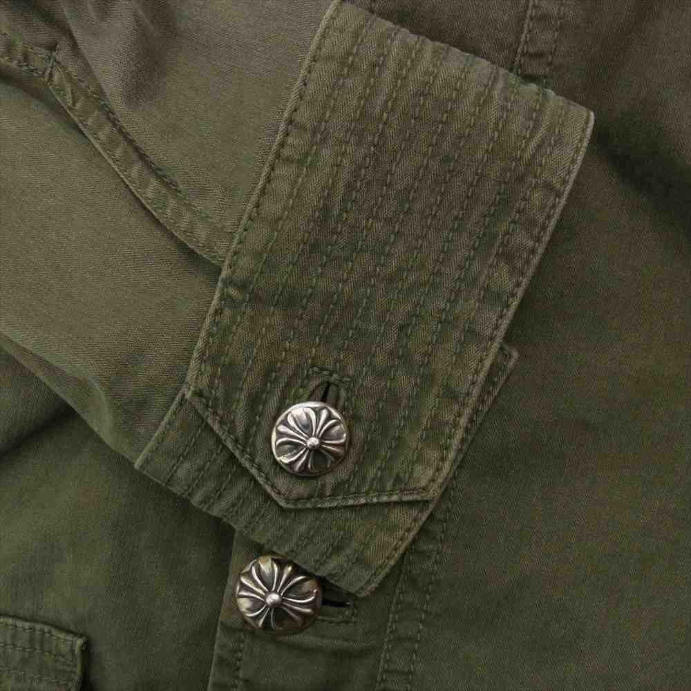 CHROME HEARTS クロムハーツ（原本無） CHERRY BOMB チェリー ボム クロスボール ボタン M65 加工 ミリタリー ジャケット カーキ系 XXL【美品】【中古】