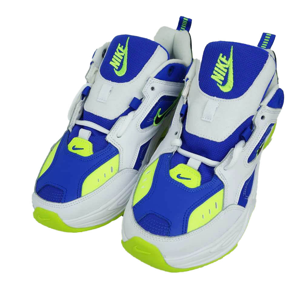 NIKE ナイキ AV4789-105 M2K WHITE BLACK VOLT RACER BLUE テクノ ホワイト ブラック ボルト レーサー ブルー ブルー系 ライトグリーン系 26cm【極上美品】【中古】