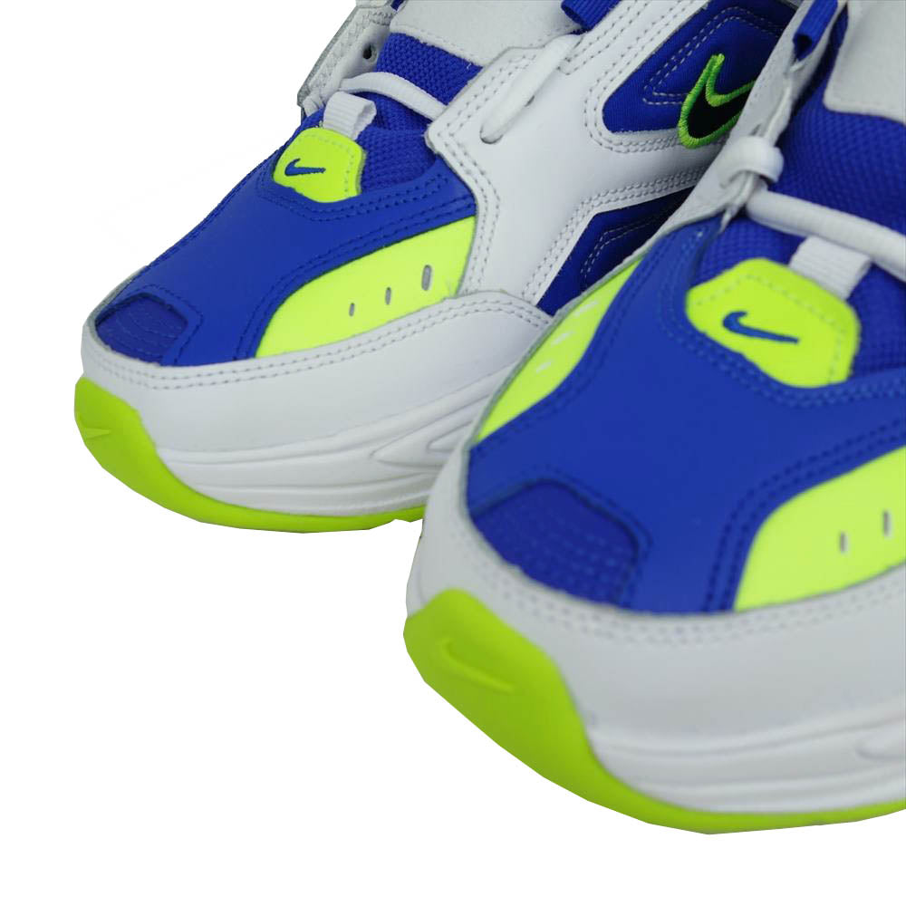 NIKE ナイキ AV4789-105 M2K WHITE BLACK VOLT RACER BLUE テクノ ホワイト ブラック ボルト レーサー ブルー ブルー系 ライトグリーン系 26cm【極上美品】【中古】