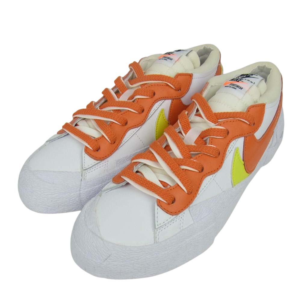 NIKE ナイキ DD1877-100 SACAI X BLAZER LOW MAGMA ORANGE サカイ × ブレザー ロー マグマ オレンジ メンズ スニーカー  ホワイト系 オレンジ系 26【極上美品】【中古】