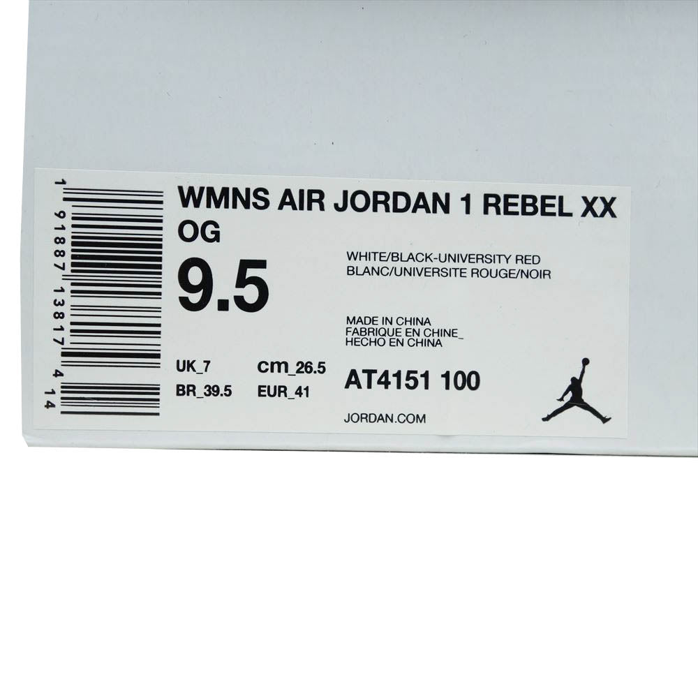 NIKE ナイキ AT4151-100 WMNS AIR JORDAN 1 REBEL XX OG ウィメンズ エア ジョーダン レッド系 ホワイト系 26.5【新古品】【未使用】【中古】