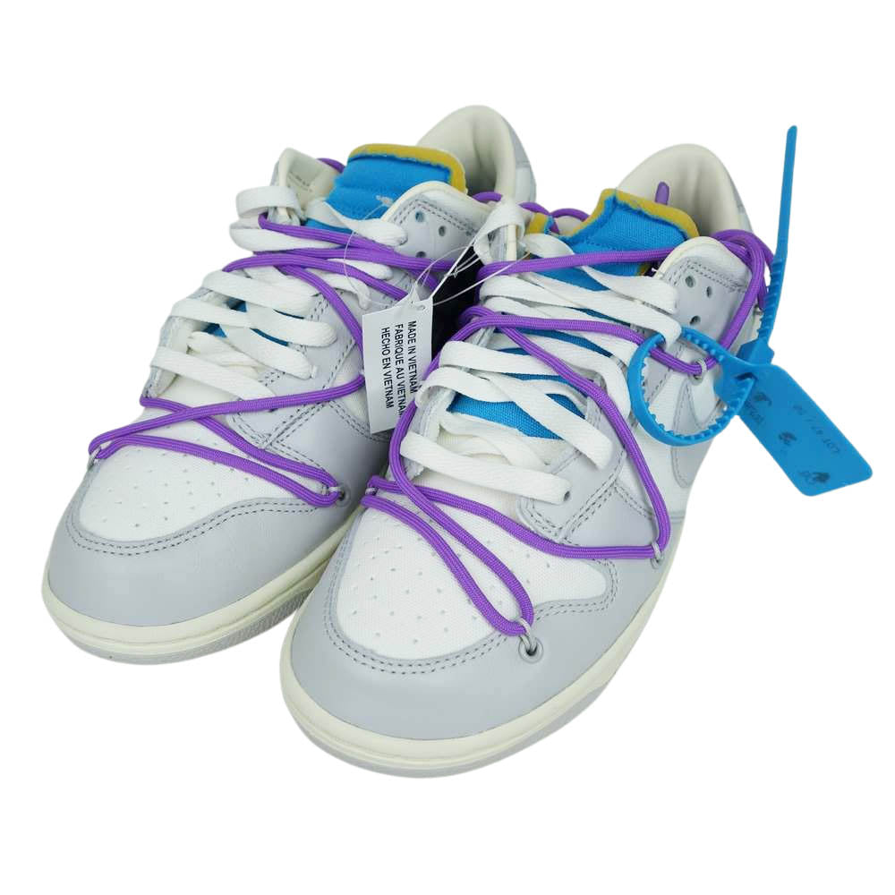 NIKE ナイキ DM1602-125 OFF WHITE DUNK LOW 1OF 50 47 ナイキ × オフホワイト ダンク ロー スニーカー ホワイト系 26.5【新古品】【未使用】【中古】