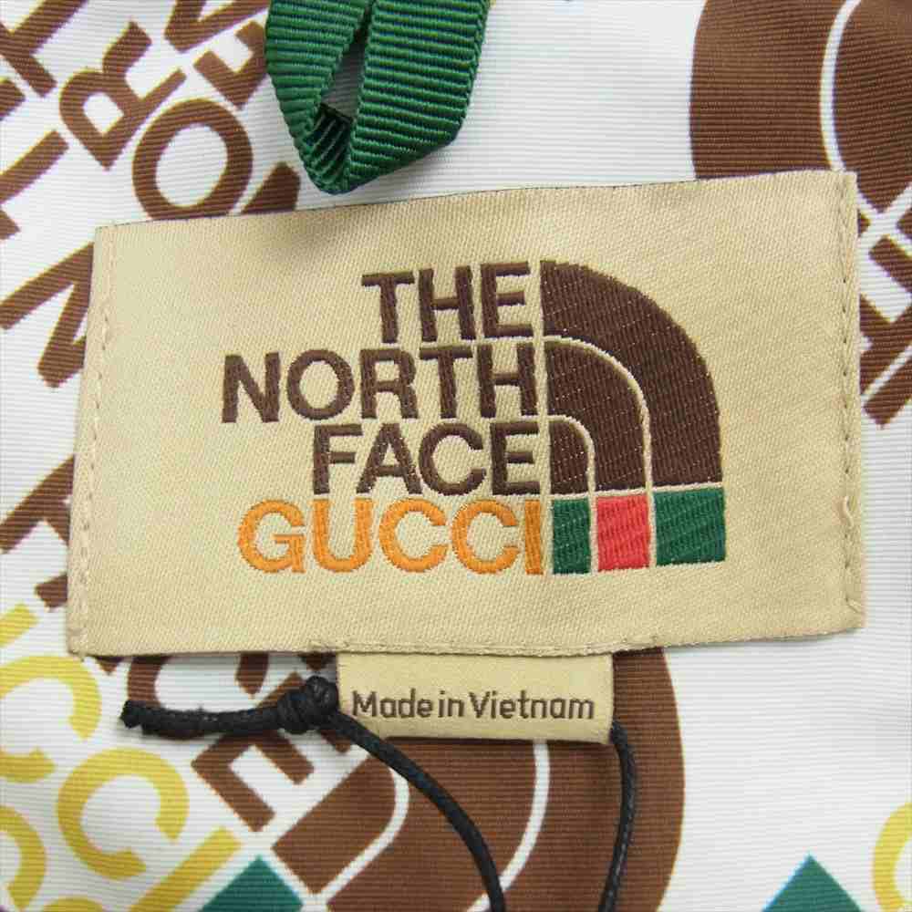 GUCCI グッチ 648866 XAABZ THE NORTH FACE Web print bomber ザ ノースフェイス ウェブ プリント ボンバー ジャケット ベージュ系 L【新古品】【未使用】【中古】