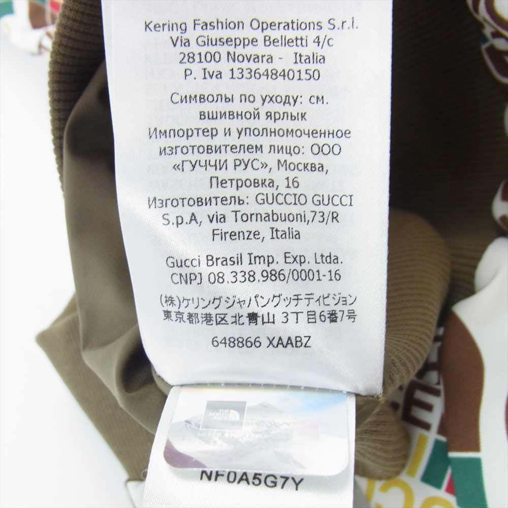 GUCCI グッチ 648866 XAABZ THE NORTH FACE Web print bomber ザ ノースフェイス ウェブ プリント ボンバー ジャケット ベージュ系 L【新古品】【未使用】【中古】