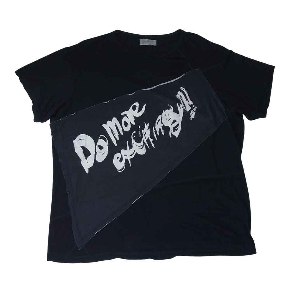 Yohji Yamamoto ヨウジヤマモト POUR HOMME HH-T72-088 19SS タタキ メッセージ プリント カットソー ブラック系 3【中古】