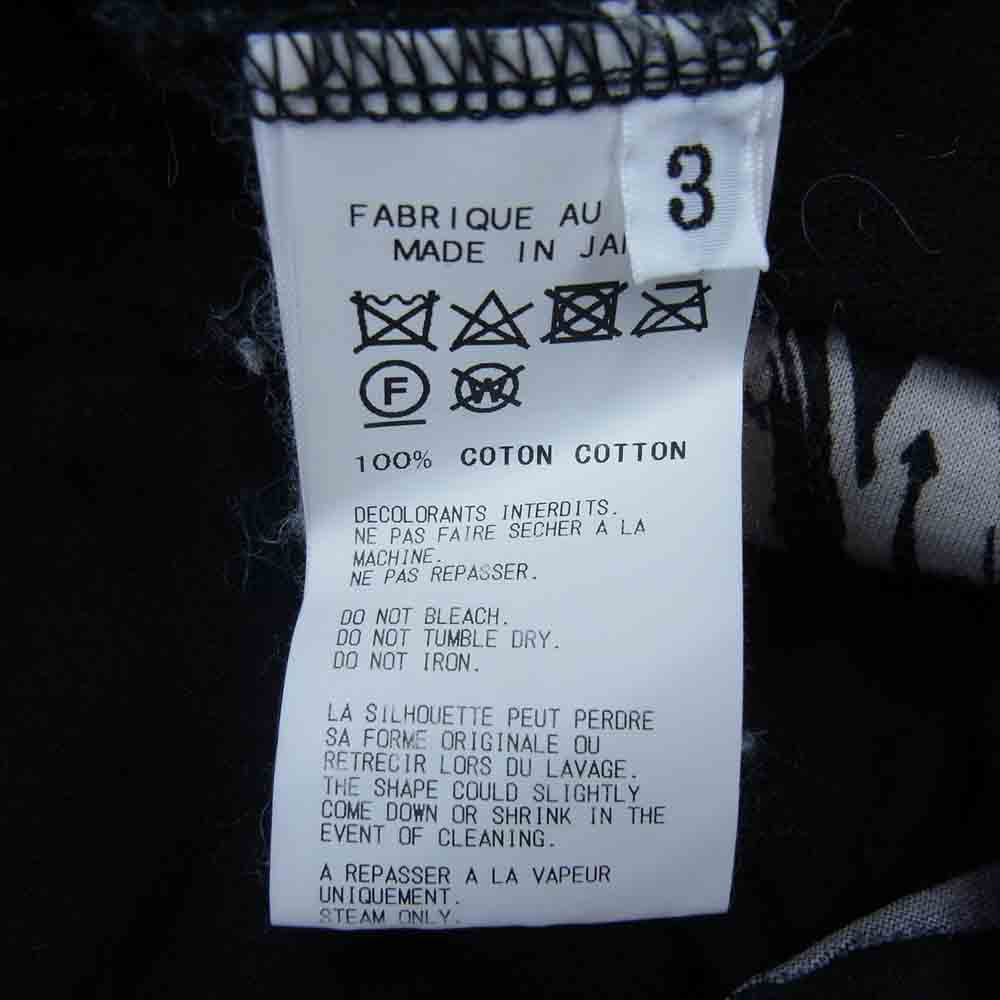 Yohji Yamamoto ヨウジヤマモト POUR HOMME HH-T72-088 19SS タタキ メッセージ プリント カットソー ブラック系 3【中古】