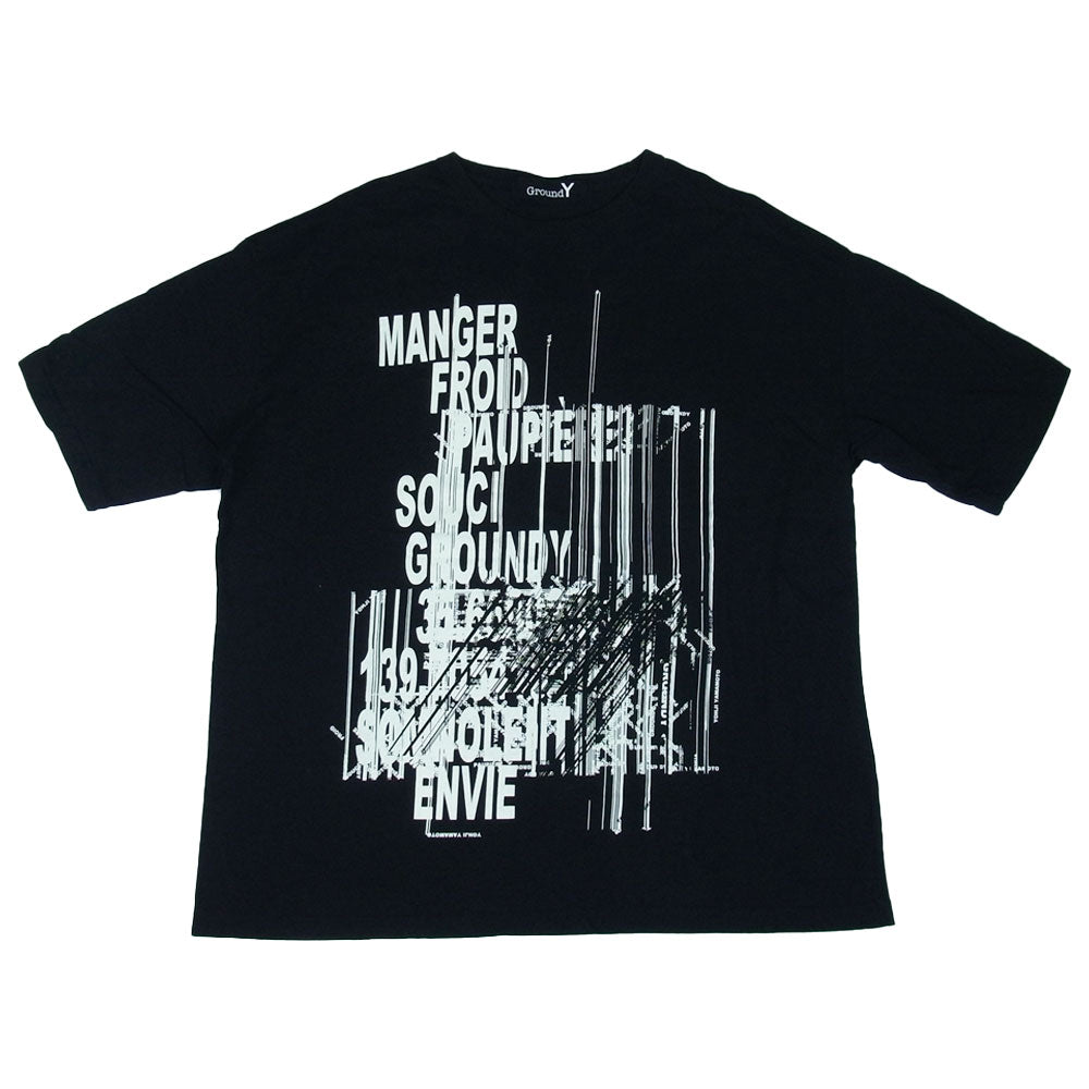 Yohji Yamamoto ヨウジヤマモト GroundY GR-T51-070 ベーシック ビッグ カットソー ブラック系 4【中古】
