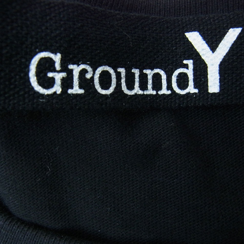 Yohji Yamamoto ヨウジヤマモト GroundY GV-T44-071 ペイント ビッグ 半袖 Tシャツ ブラック系【美品】【中古】