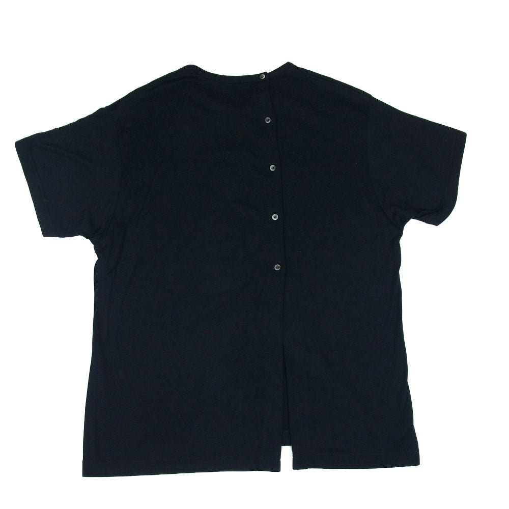 Yohji Yamamoto ヨウジヤマモト GroundY GV-T12-006 パンジャブ天竺 バックスリット 半袖 カットソー ブラック系【中古】