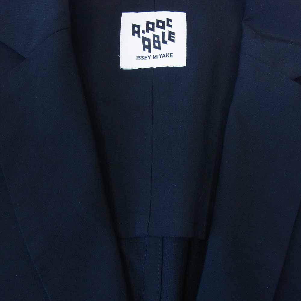 ISSEY MIYAKE イッセイミヤケ AT11FD211 A-POC ABLE サイドプリーツ テーラード ジャケット ブラック系 3【美品】【中古】