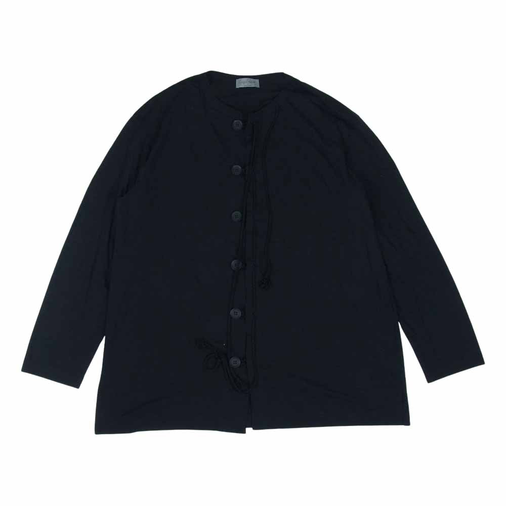 Yohji Yamamoto ヨウジヤマモト POUR HOMME プールオム HD-T14-078 21SS ストリング ヘンリー カーディガン ブラック系 3【美品】【中古】