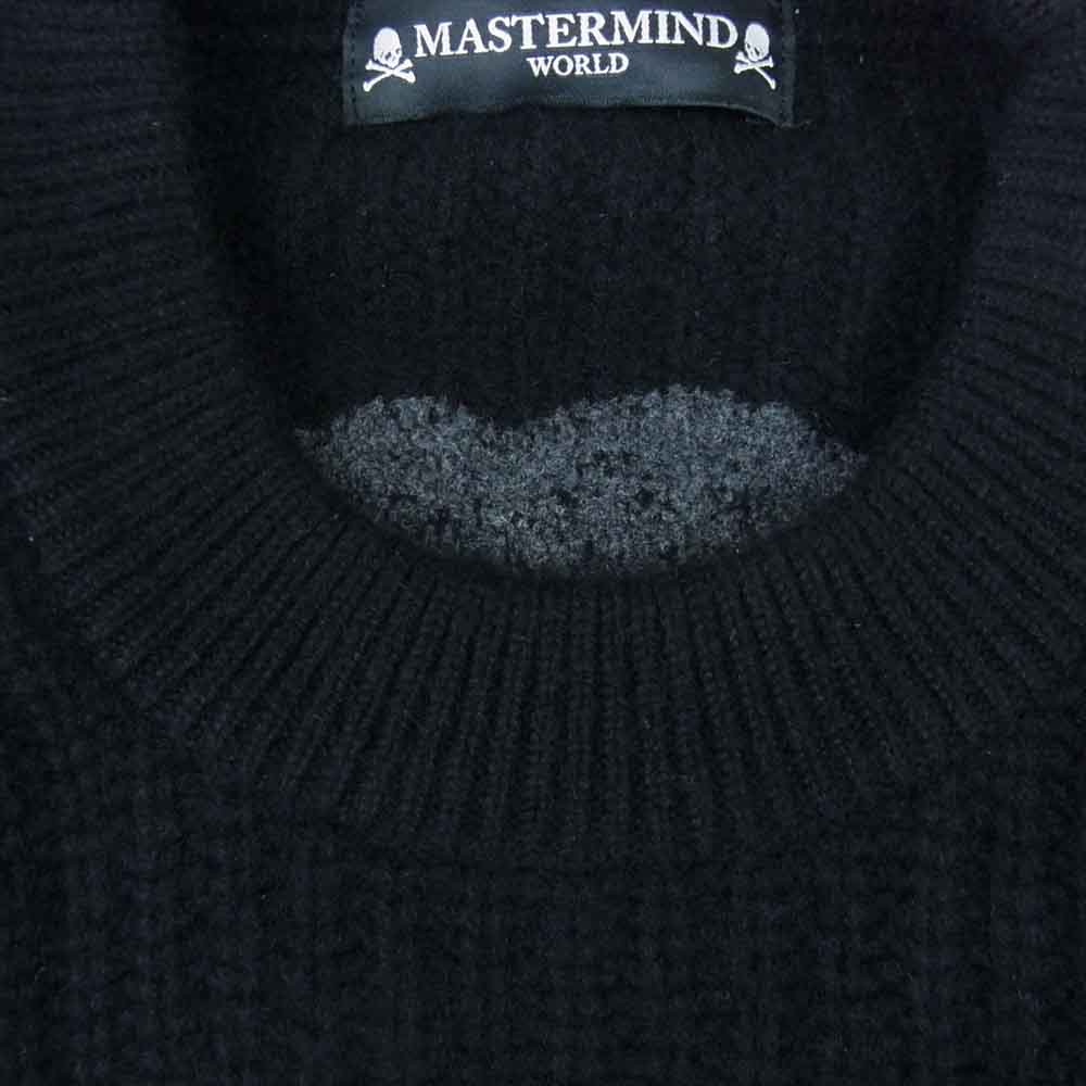 mastermind JAPAN マスターマインドジャパン MW20S05-KN005-105 カシミヤ100％ バックスカル オーバーサイズ ニット ブラック系 S【中古】