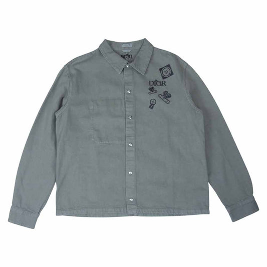Dior ディオール 033D490B258X JUDY BLAME ジュディ ブレイム ロゴ刺繍 カバーオール ジャケット グレー系 50【中古】