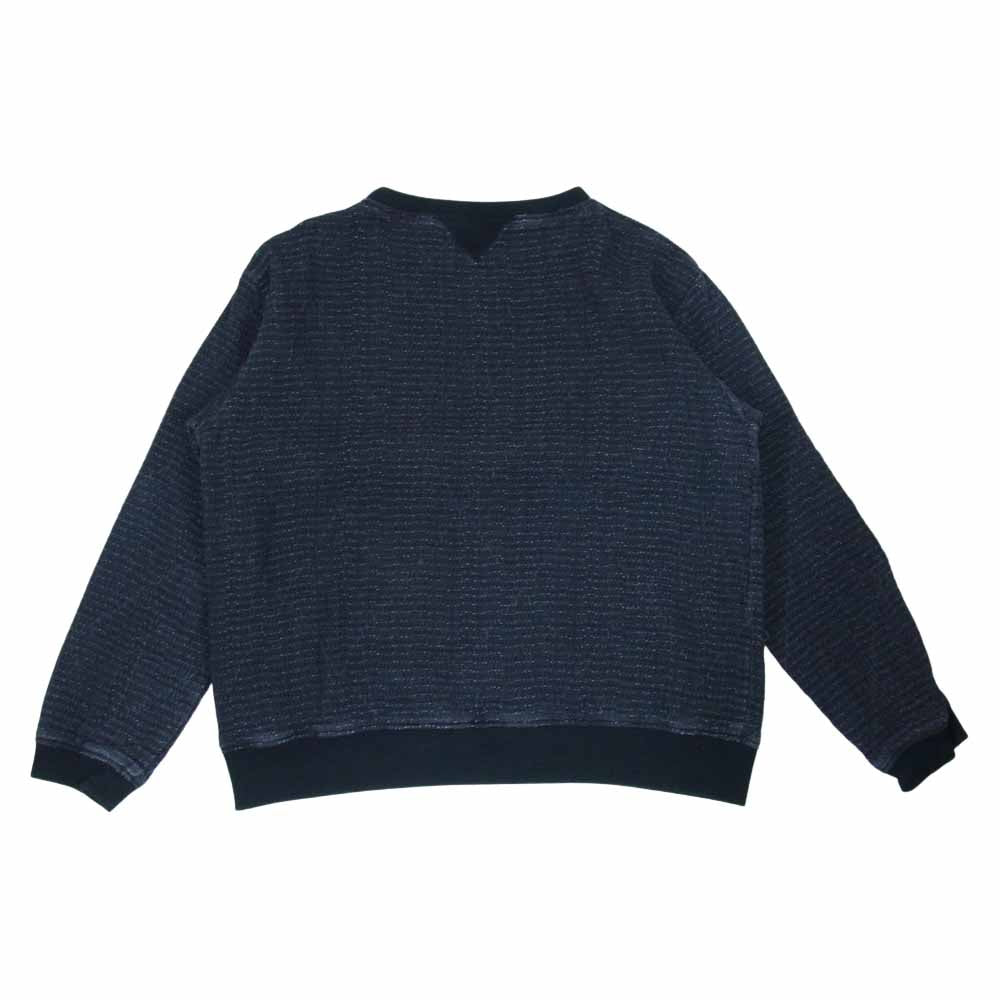 PORTER CLASSIC ポータークラシック PC SASHIKO LIGHT CREWNECK SWEAT 刺し子 ライト クルーネック スウェット グレー系 L【中古】
