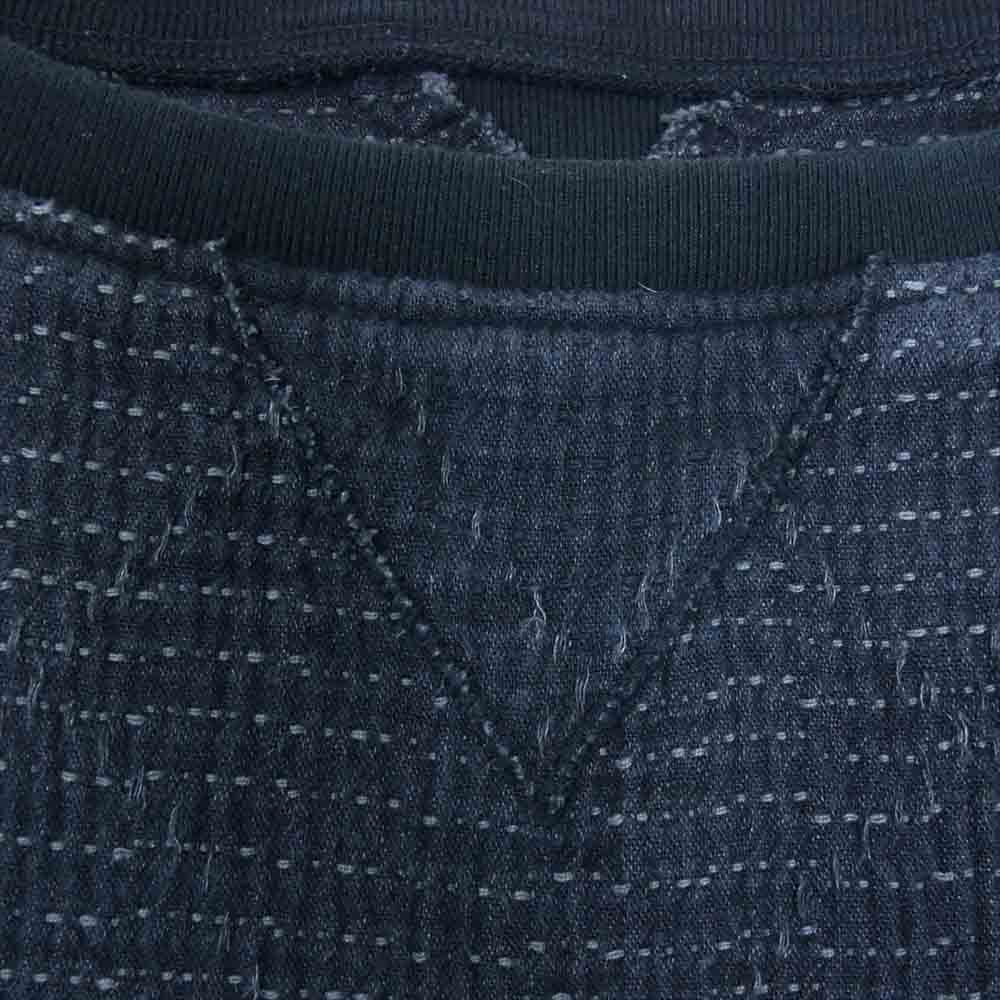 PORTER CLASSIC ポータークラシック PC SASHIKO LIGHT CREWNECK SWEAT 刺し子 ライト クルーネック スウェット グレー系 L【中古】