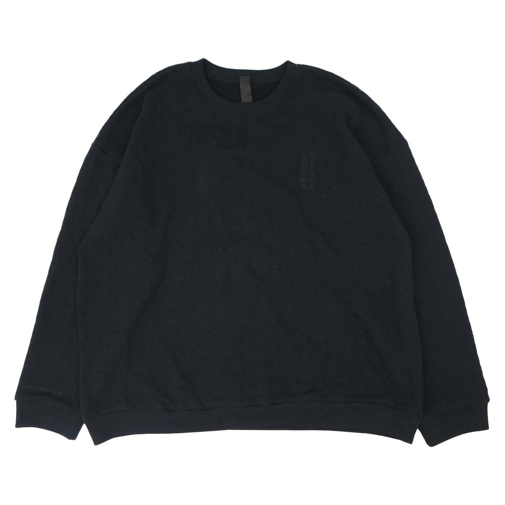 CHROME HEARTS クロムハーツ（原本無） YNTU LS SLCHY CHプラス ジャガード クルーネック スウェット ブラック系 XL【中古】