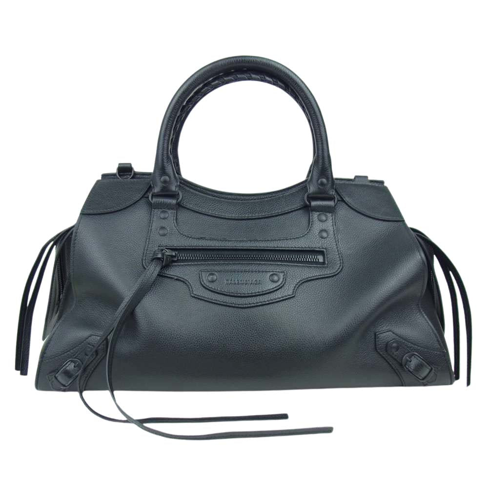 BALENCIAGA バレンシアガ 638470 1000 U 528147 NEO CLASSIC CITY M GRAINED CALF ネオクラシック シティ ミディアム グレインカーフ ブラック系【中古】