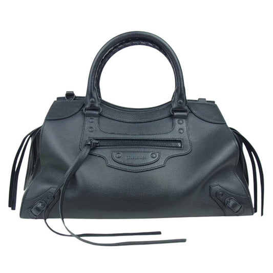 BALENCIAGA バレンシアガ 638470 1000 U 528147 NEO CLASSIC CITY M GRAINED CALF ネオクラシック シティ ミディアム グレインカーフ ブラック系【中古】