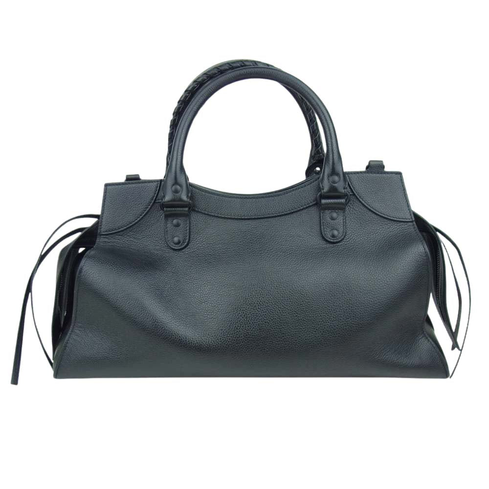 BALENCIAGA バレンシアガ 638470 1000 U 528147 NEO CLASSIC CITY M GRAINED CALF ネオクラシック シティ ミディアム グレインカーフ ブラック系【中古】