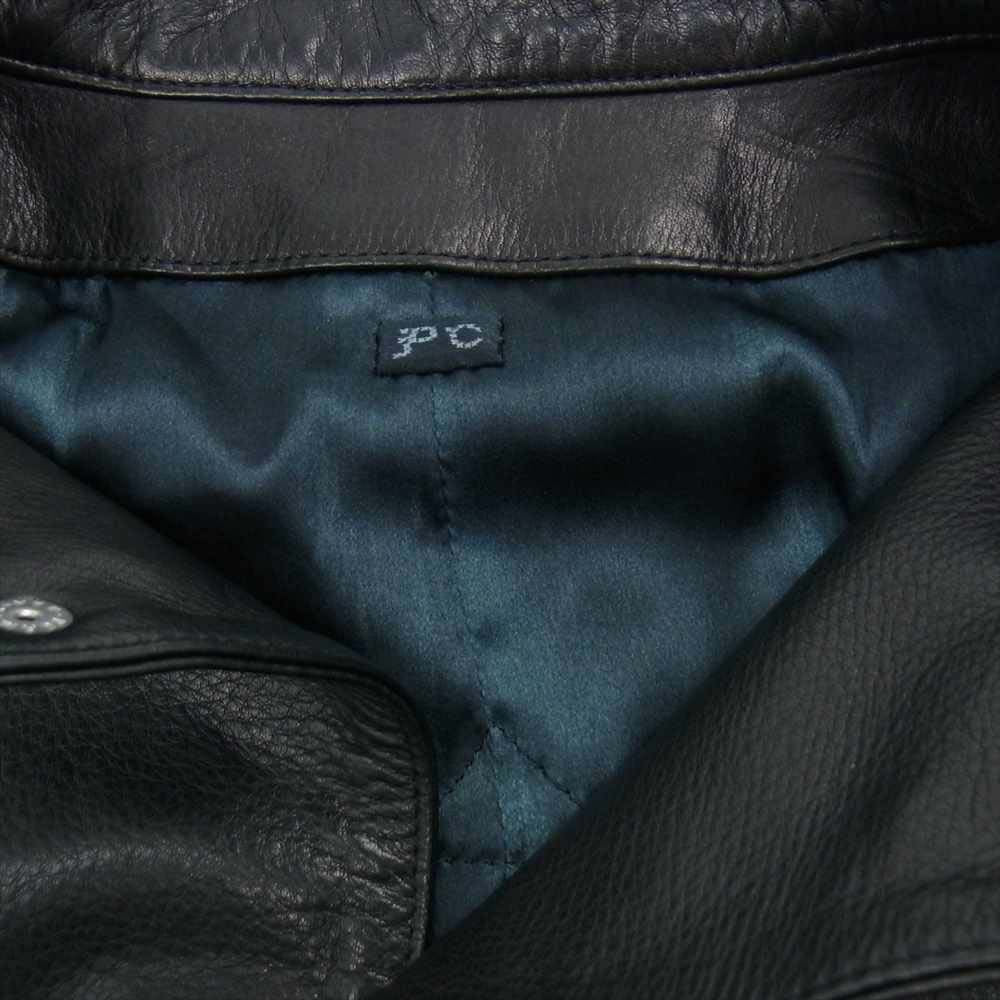 PORTER CLASSIC ポータークラシック PC-017-1715-10-3 PC LEATHER SHIRT JACKET SILVER BUTTONS レザー シャツ ジャケット ブラック系 3【極上美品】【中古】