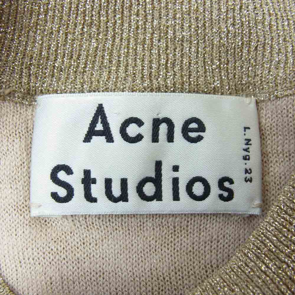 ACNE STUDIOS アクネストゥディオズ MYSTIL LUREX PSS14 ラメ カットソー ゴールド系 XS【中古】