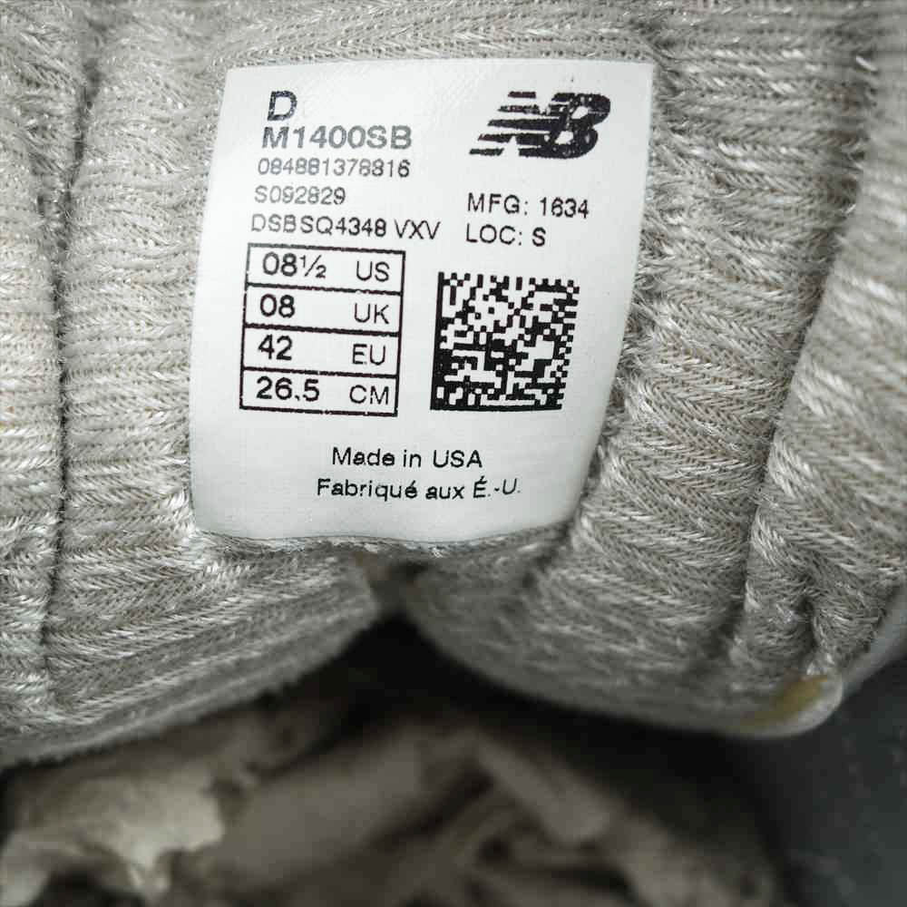 NEW BALANCE ニューバランス 21AW M1400SB 米国製 M1400 STEEL BLUE スティール ブルー スニーカー グレー系 26.5【美品】【中古】