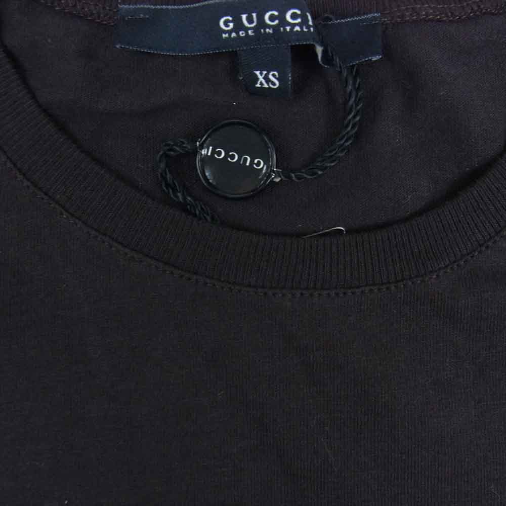 GUCCI グッチ 23154 長袖 Tシャツ カットソー ブラウン系 XS【美品】【中古】