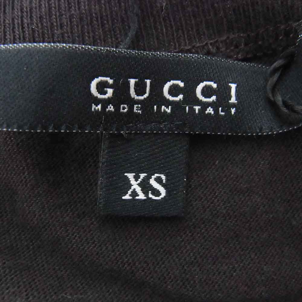 GUCCI グッチ 23154 長袖 Tシャツ カットソー ブラウン系 XS【美品】【中古】